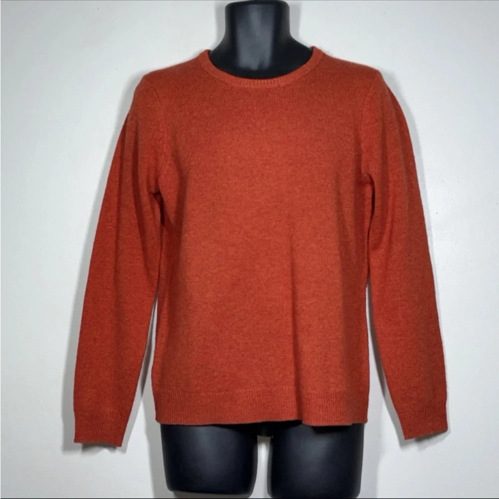Woolovers Mens M Wool Jumper Sweater Garnet red Crew Neck lambswool